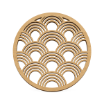 Dessous de verre en bois motif japonais seigaiha